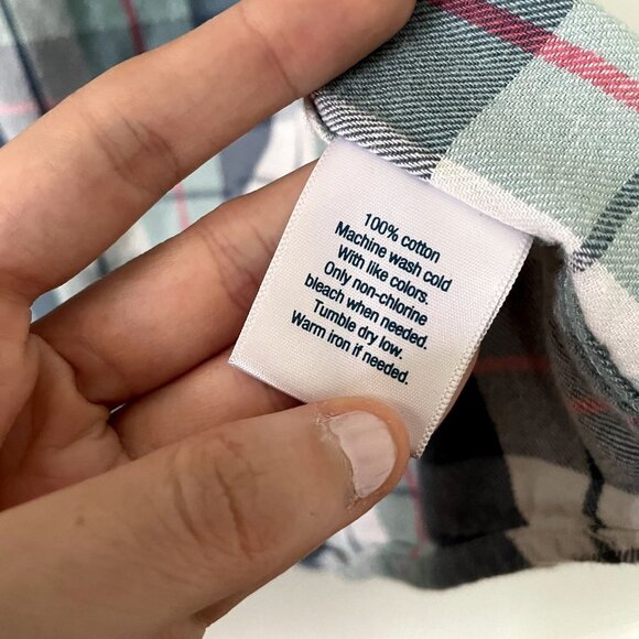 Urban Pipeline green blue white button down cotton shirt medium top comfortable - Picture 5 of 5